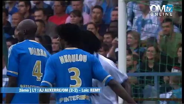 Auxerre 2-2 OM: le but de Loïc Remy (3e)