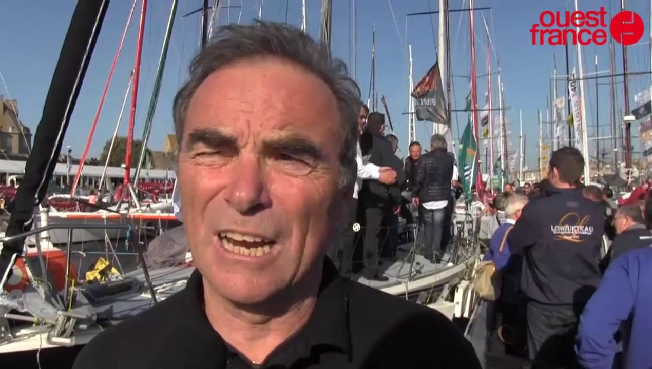 Route du Rhum : Bernard Hinault à Saint-Malo