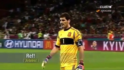 Iker "la grande classe" Casillas avait demandé à l'arbitre d'abréger le supplice des Italiens