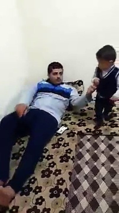 Baby enforcing his dad for offering Salah/Prayer/Namaz