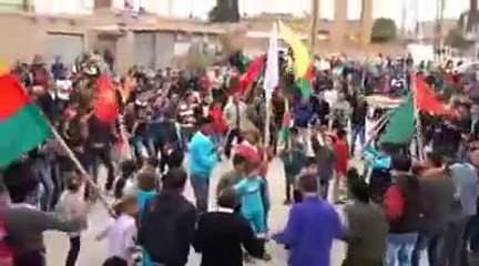 احتفالات اهالي عامودة بتحرير تل حلف