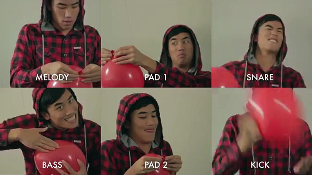 Il reprend le tube "99 luftballons" avec des ballons