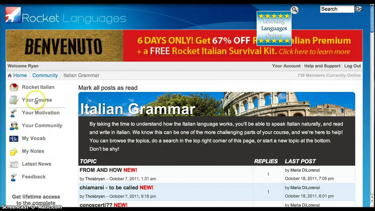 Rocket Italian Review. How to Learn Italian Online Easy