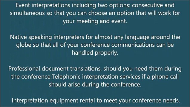 Interpretation Services Washington DC