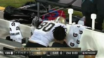 Jimmy Graham Celebrates TD By Slamming Head Against Bench