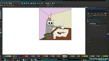 Inkscape Speed Art Dibujando Caricatura Anime Avatar FB Pigis Desayuno En Linux Fedora 20 KDE