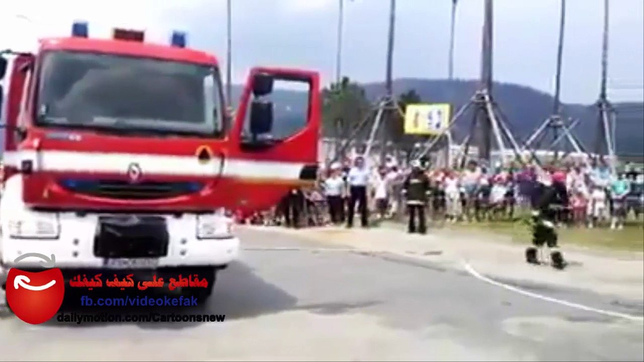 تدريبات فاشلة لرجال الاطفاء!! ولو كان الحريق حقيقي لكن الوضع اسوء بكثير انظر ماذا حدث !!