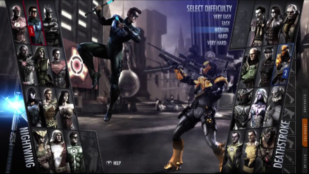 Nightwing VS Comic Book Villain In A Injustice Gods Among Us Match / Battle / Fight