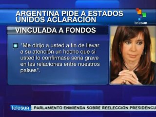 Argentina advierte a EE.UU. de funcionaria ligada a fondos buitre
