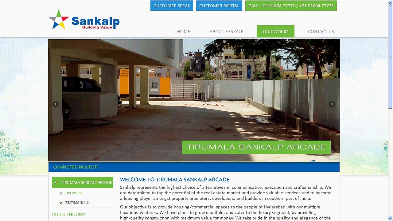 Sankalp Tirumala Arcade Apartments Bowenpally Hyderabad Telangana India