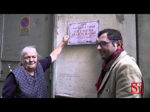 Napoli - Filomena Marturano, targa simbolica in Via San Liborio (31.10.14)