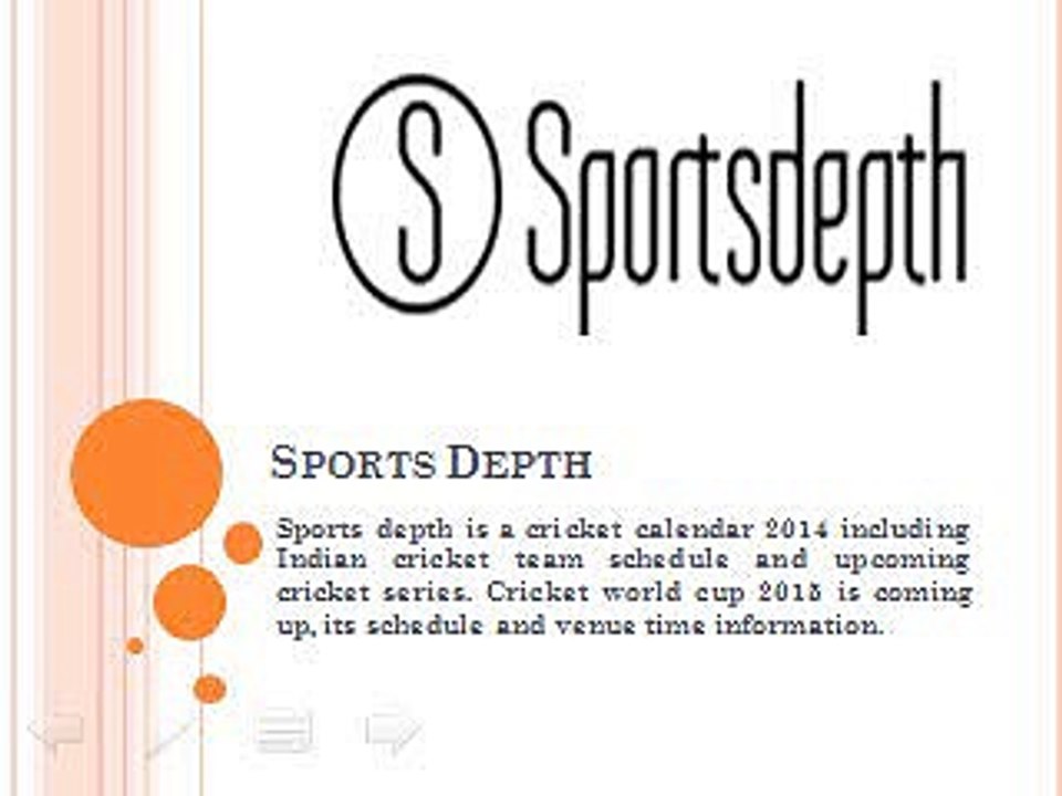 Indian Cricket Schedule