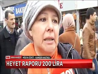 İşsizden de Emekliden de alınan heyet raporu ücreti 200 lira