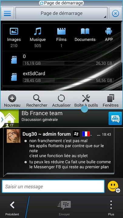 Multi fenêtre note 3