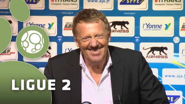 Conférence de presse AJ Auxerre - Stade Brestois 29 (0-3) : Jean-Luc VANNUCHI (AJA) - Alex DUPONT (SB29) - 2014/2015