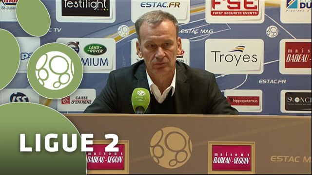 Conférence de presse ESTAC Troyes - US Orléans (1-0) : Jean-Marc FURLAN (ESTAC) - Olivier FRAPOLLI (USO) - 2014/2015
