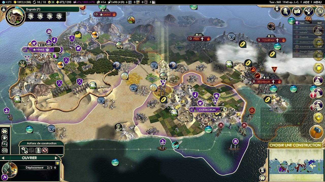 [Civilization V Fr] - Brave New World - Venise - Ep11