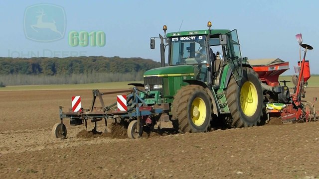 JD 6910 + KUHN HR 3002 - semoir ROGER