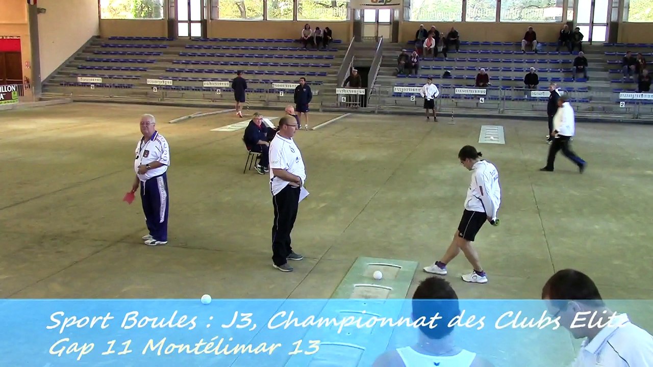Troisième tour, Tir progressif, Gap contre Montélimar, Sport Boules, J3 Elite 2014 2015