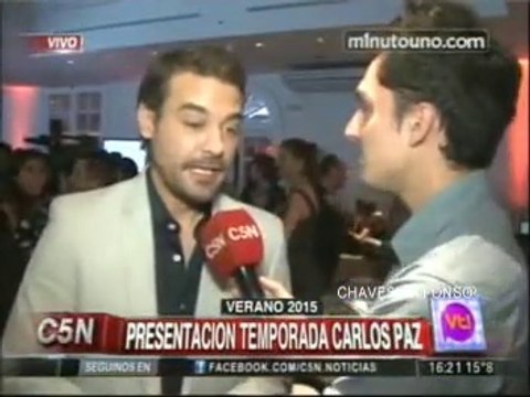 Pedro y elenco Casa Fantasma nota en Viva la Tarde (presentación Carlos Paz) - 01 de Noviembre