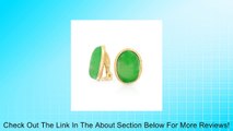 Bling Jewelry Oval Gemstone Green Jade Rope Frame Gold Vermeil Clip On Earrings Review