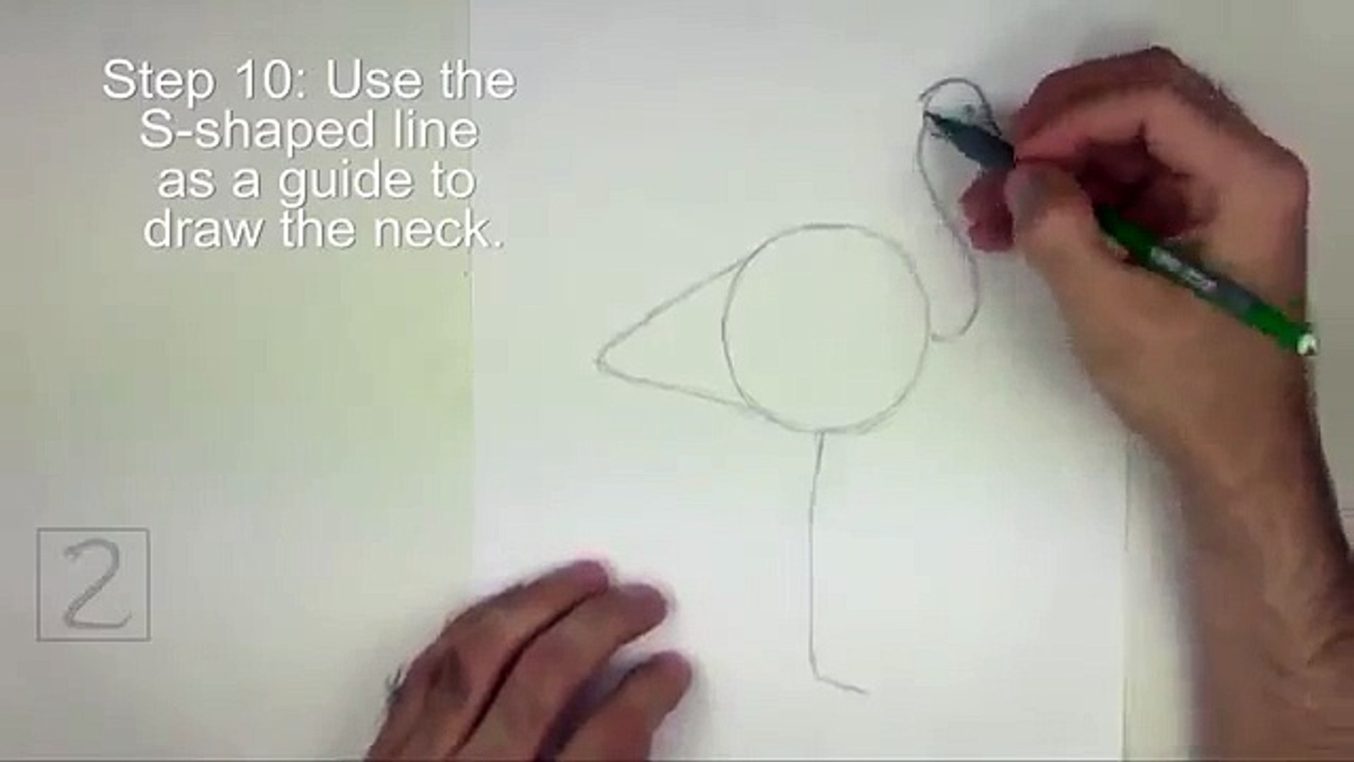 Karakalem Flamingo Resmi Nasıl Çizilir