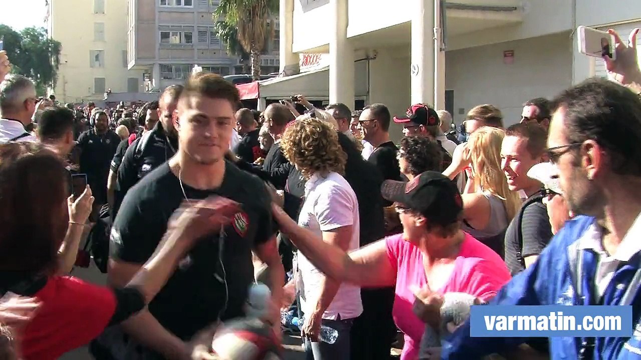 RCT-Grenoble: l'arrivée des Toulonnais au stade Mayol