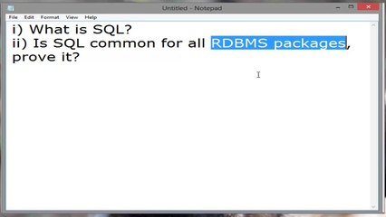 6. What is SQL Is SQL common for all RDBMS packages, prove it - Part 6 - Urdu Tutorials