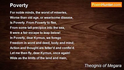 Theognis of Megara - Poverty