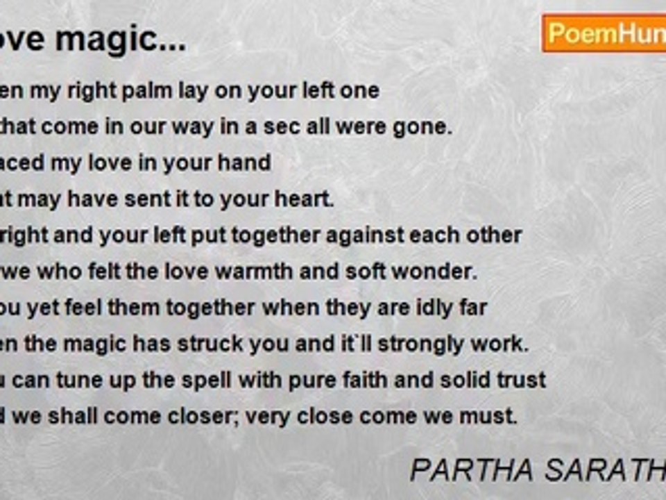 PARTHA SARATHI PAUL - Love magic...