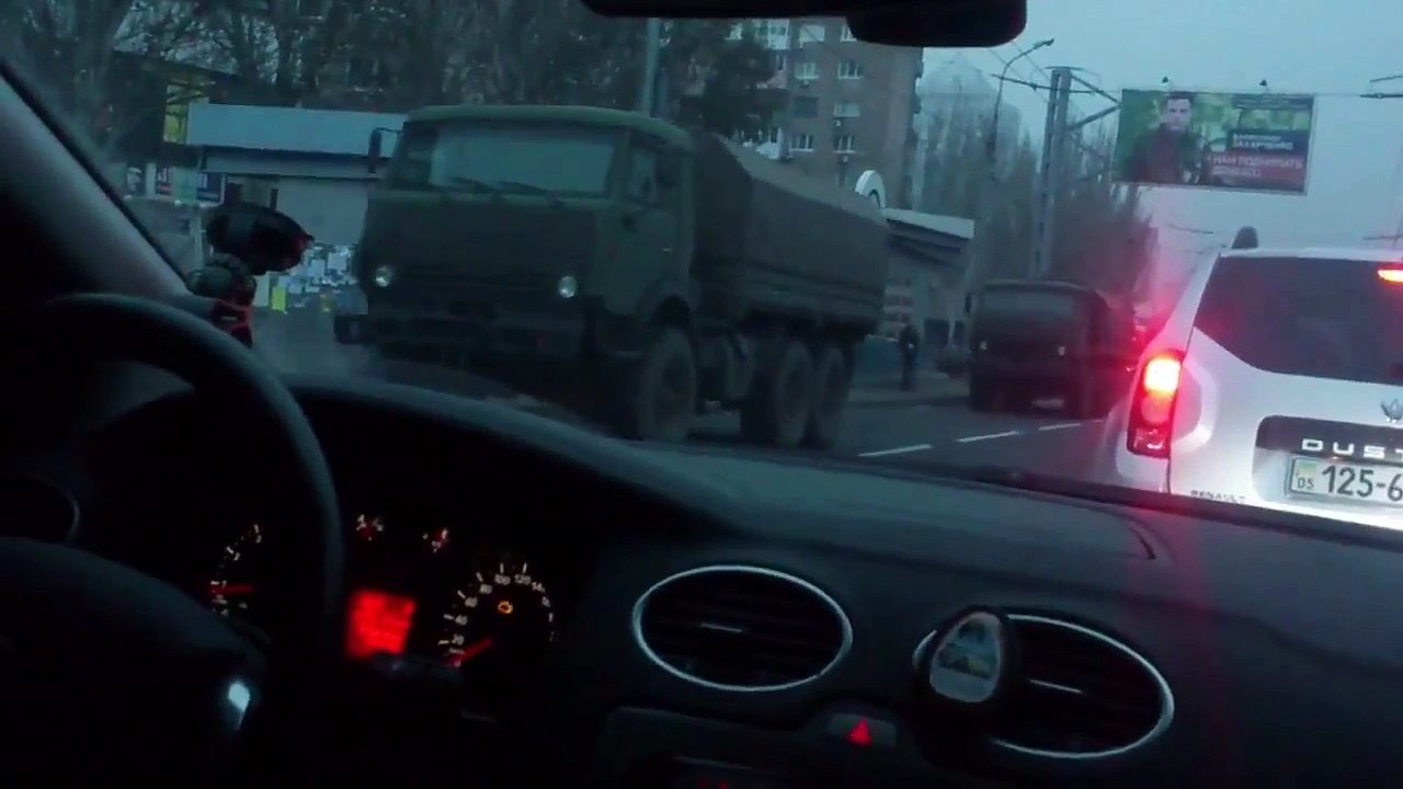 Une colonne militaire russe, Donetsk, 01/11/2014