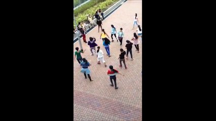 dansing on the street