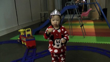 Girl Trying To Make Bubbles