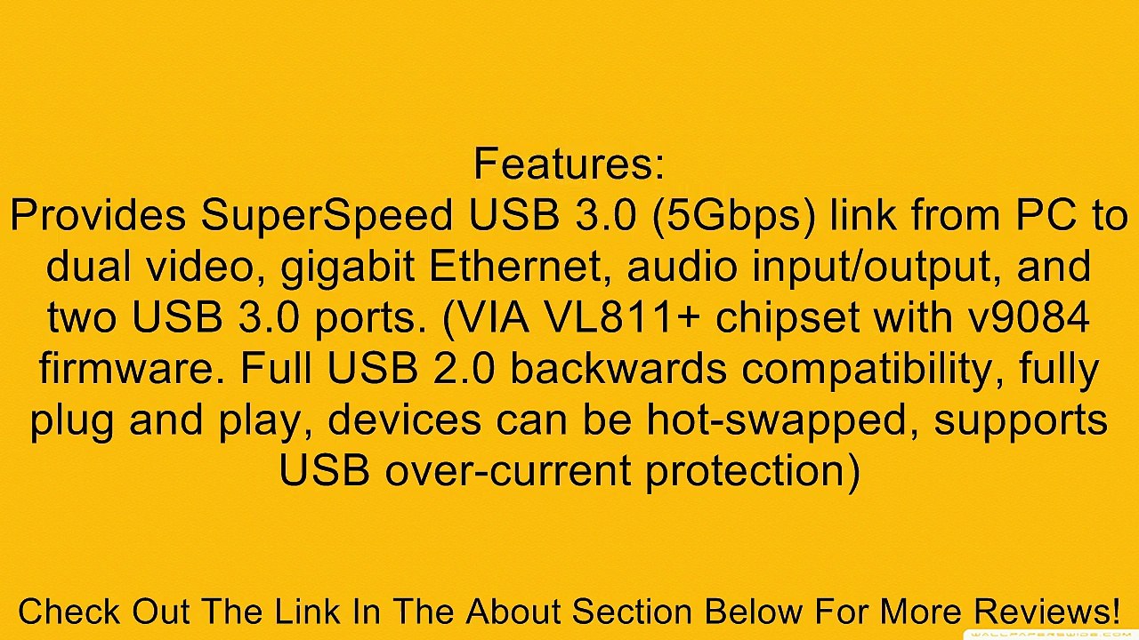 Plugable UD-3900 USB 3.0 SuperSpeed Universal Docking Station with Dual Video Outputs for Windows 8.1, 8, 7, XP (HDMI up to 2560x1440* and DVI / VGA to 2048x1152 / 1920x1200, Gigabit Ethernet, Audio, 2 USB 3.0 Ports, 4 USB 2.0 Ports, 20W Power Adapter)