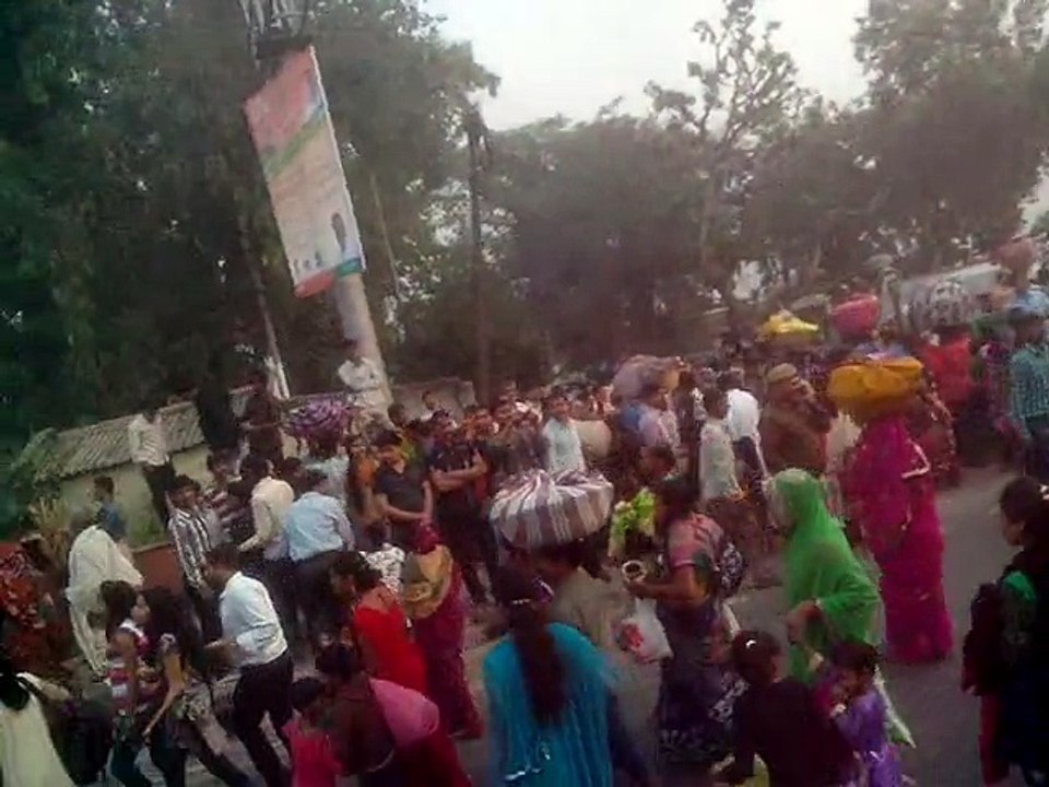 Chhath Puja Devotees at Yamuna Bridge in Delhi