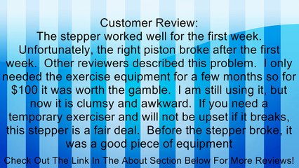 Stamina SpaceMate Folding Stepper Review