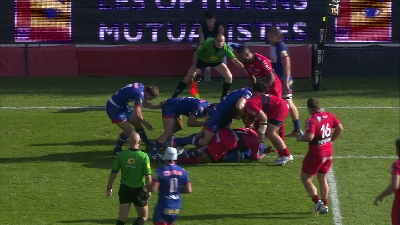 TOP14 - Toulon-Grenoble: Essai Robinson Caire (GRE) - J10 - Saison 2014/2015