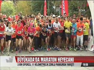 Büyükada'da maraton heyecanı 3 bin sporcu 11 Kilometre yarıştı
