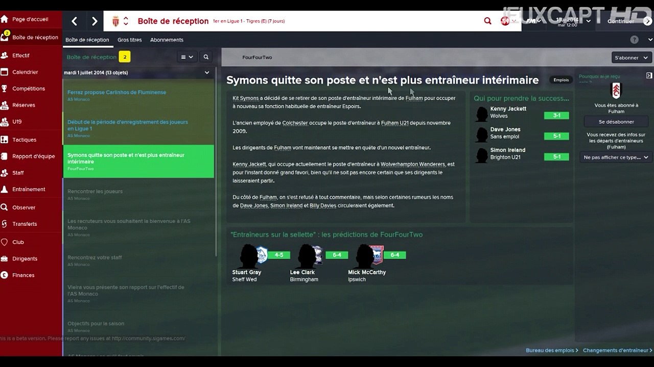 Découverte - Football Manager 2015