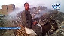 كارثة بيئية بحرق القمامة داخل المنطقة السكنية بمدينة منيا القمح بالشرقية