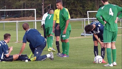 Bastien Rouzeaud repousse le penalty de Pierre Del Frari... avant de s'incliner face à Franco Ralison