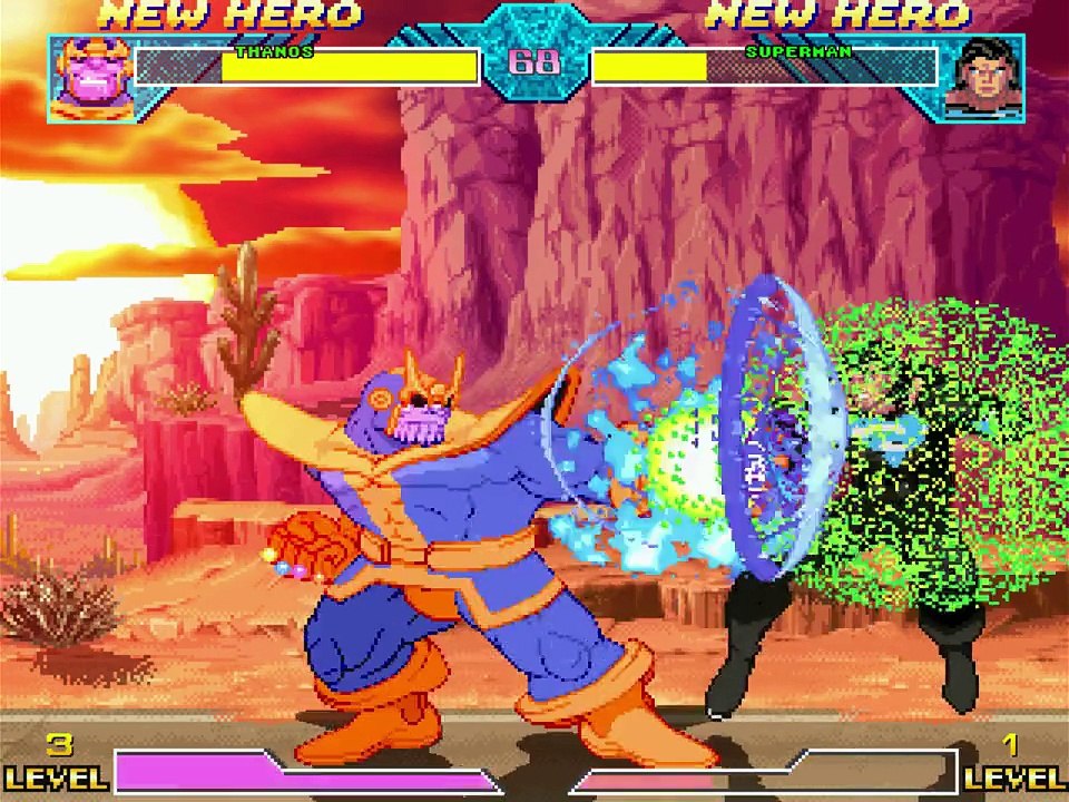 Comic Book Character VS Comic Book Character In A DC VS Marvel MUGEN Match / Battle / Fight