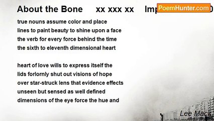 Lee Mack - About the Bone     xx xxx xx    Improvisation 10 31 2014  xx   Original 03 27 2005