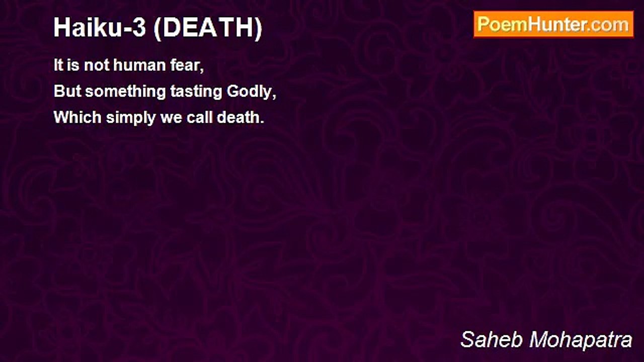 Saheb Mohapatra - Haiku-3 (DEATH)