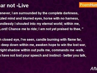 Aftab Alam - Fear not -Live