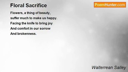 Walterrean Salley - Floral Sacrifice
