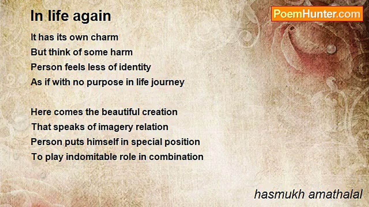 hasmukh amathalal - In life again