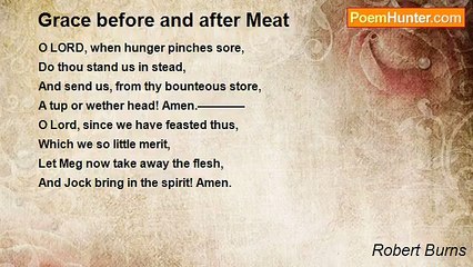 Robert Burns - Grace before and after Meat