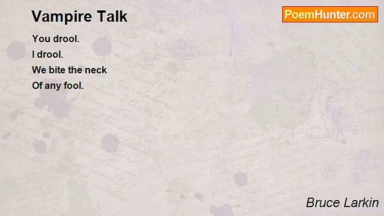 Bruce Larkin - Vampire Talk