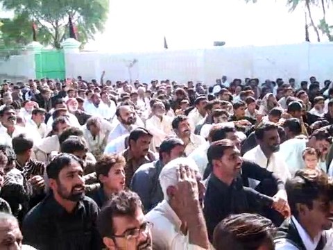 Majlis 5 muharam 2014 p 2 Zakir Malik Sajid Hussain at Kot Bahadar Jhang